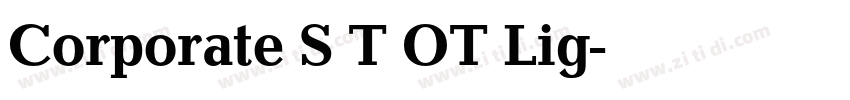 Corporate S T OT Lig字体转换